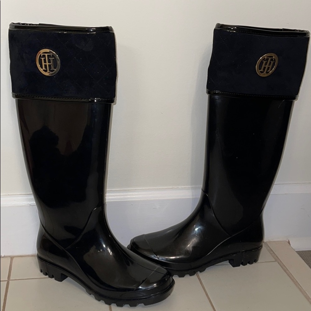 Tommy Hilfiger rain boots.